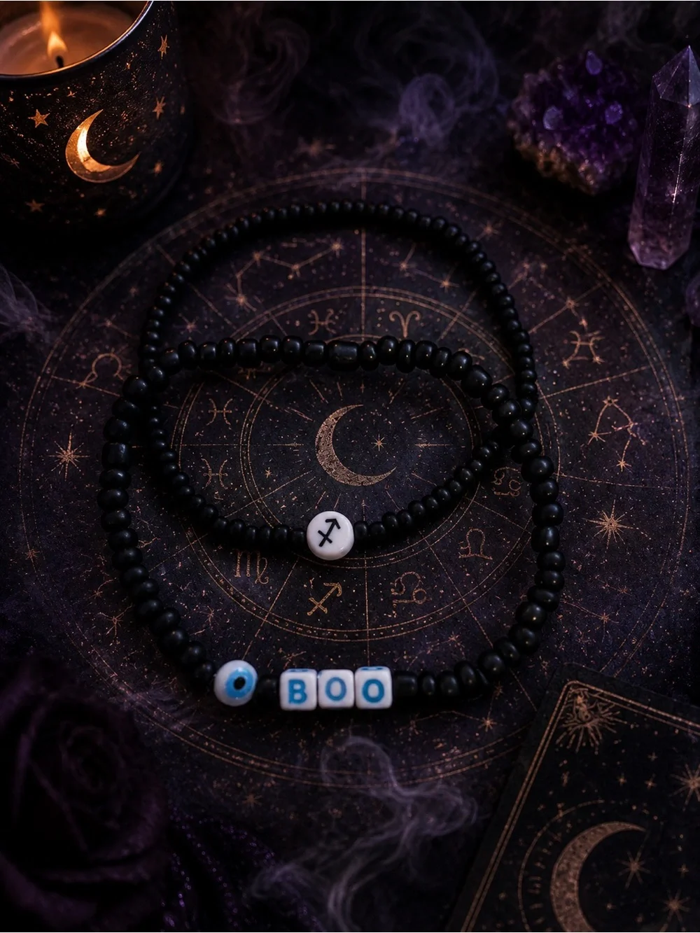 Spooky Zodiac Boo Bracelet Set 9”